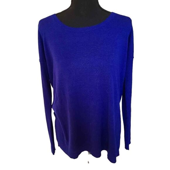 Cupio Womens Royal Blue Long Sleeve Pull Over Sweater Knitted Size Small - Picture 1 of 12